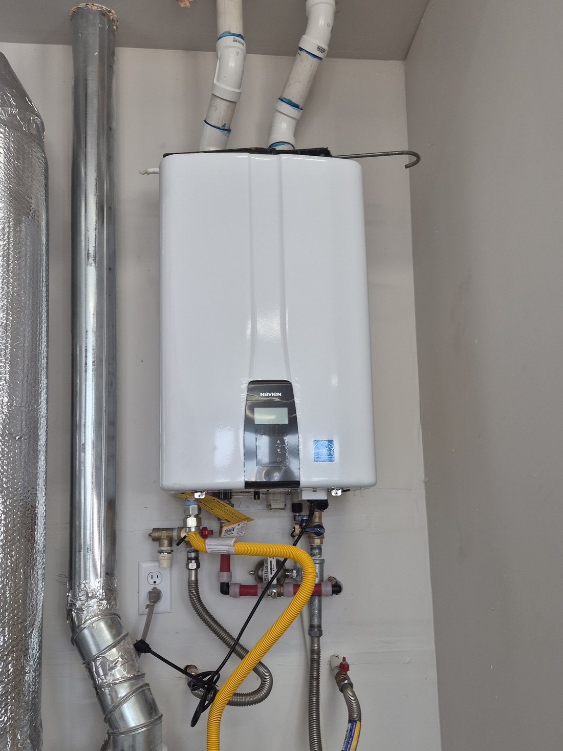 Navien tankless water heater installed by S&K in a Middleton, Idaho home